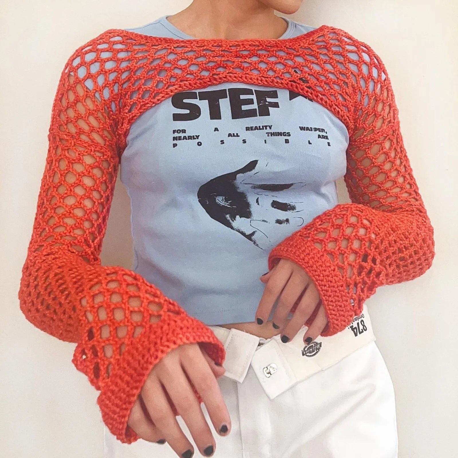 Fishnet Flare Sweater