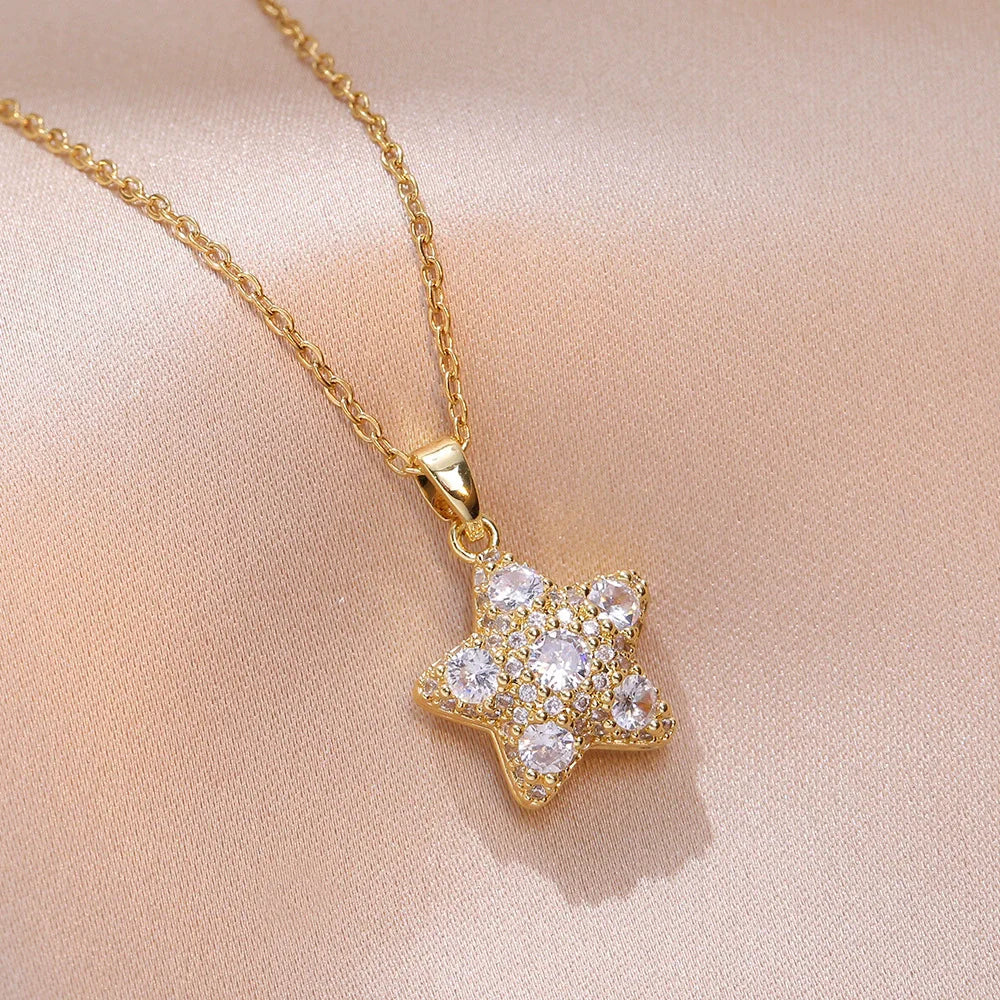 Collier en argent sterling avec pendentif étoile de David, pour femme, avec cristaux mobiles, bijoux hébraïques israéliens, en acier inoxydable, pendentifs Hanouka
