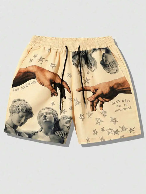 3D Sculpture Print Shorts