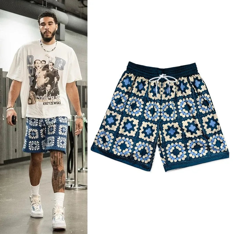 Men's Sports and Fitness Beach Basketball Shorts, Fashionable Breathable Quick Drying Shorts, 3D Printed Quick Drying Shorts