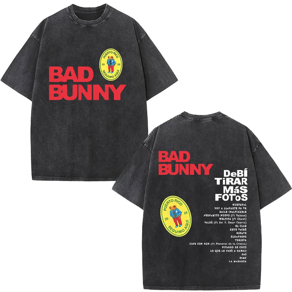 Washed Vintage Bad Bunny Tee`s