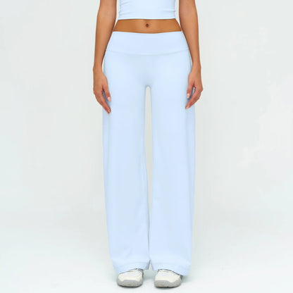 Yoga Pants Women's Soft Straight Leg Pants Yoga Bell-bottoms Sweatpant Straight Breathable Gym Runing Casual Wide-leg Pants