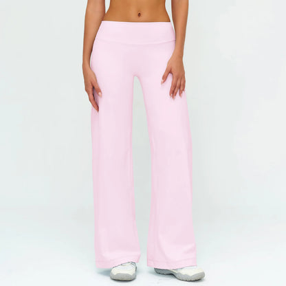 Yoga Pants Women's Soft Straight Leg Pants Yoga Bell-bottoms Sweatpant Straight Breathable Gym Runing Casual Wide-leg Pants