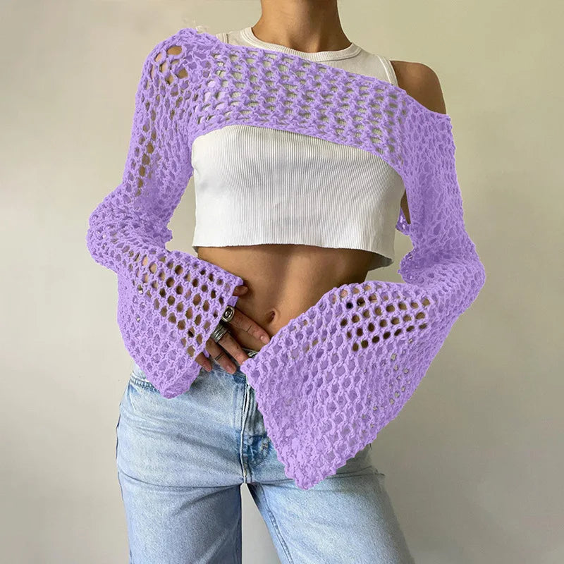Fishnet Flare Sweater