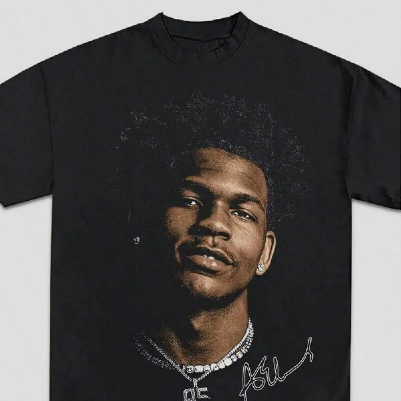 T-shirt unisexe vintage à l'effet vieilli, imprimé portrait de rappeur - Style streetwear hip-hop, manches courtes, coupe ample, col rond, lavable en machine. Idéal pour l'été, les concerts et comme cadeau de Saint-Valentin.