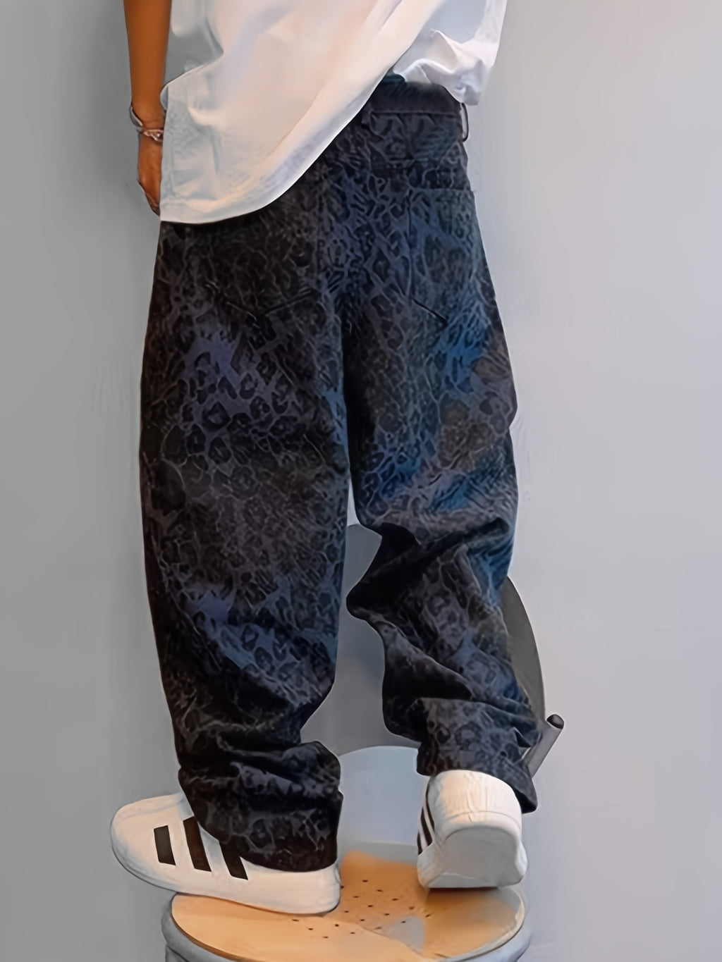 Pantalon long imprimé décontracté pour homme