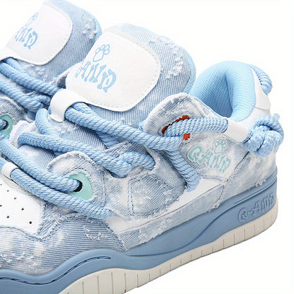 Unisex Skateboarding Shoes Non-Slip Versatile Thick Sole Flat Sneakers New Trendy Outdoor Sports Shoes Fashionable High-End Boarding Shoes Suitable for Skating, Street, Fitness