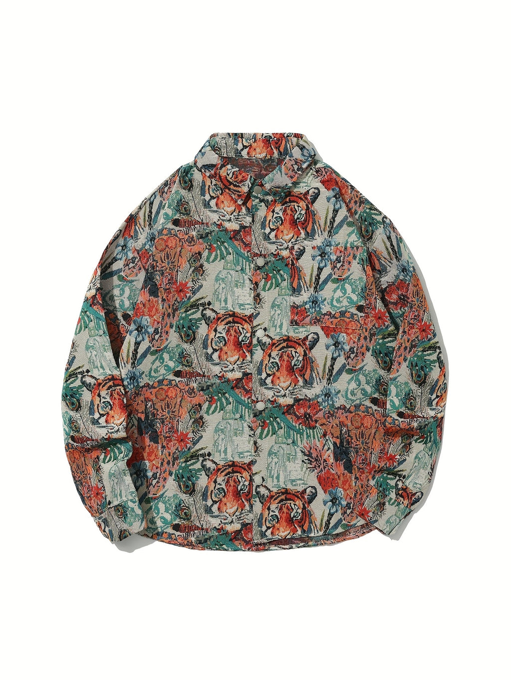Veste Chemise Homme Vintage Américaine Ours Tissé, Chemise Décontractée Tendance Haut de Gamme pour l'Automne