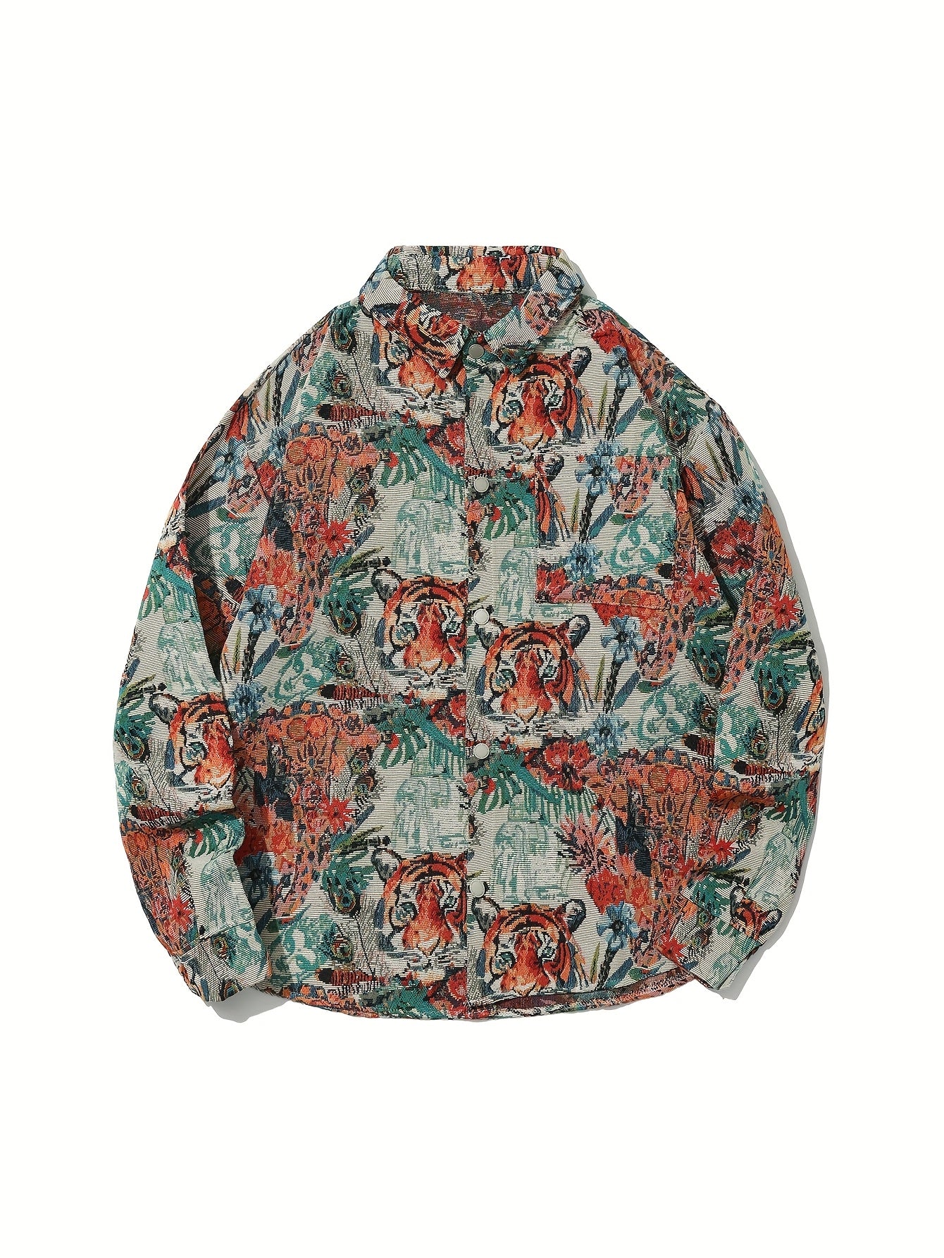Veste Chemise Homme Vintage Américaine Ours Tissé, Chemise Décontractée Tendance Haut de Gamme pour l'Automne
