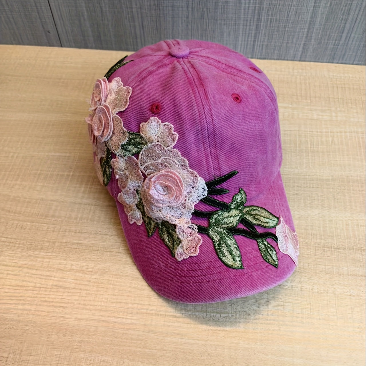 Women's Fashion Sports Baseball Cap, Exaggerated Floral Design, Outdoor Hat, Snapback