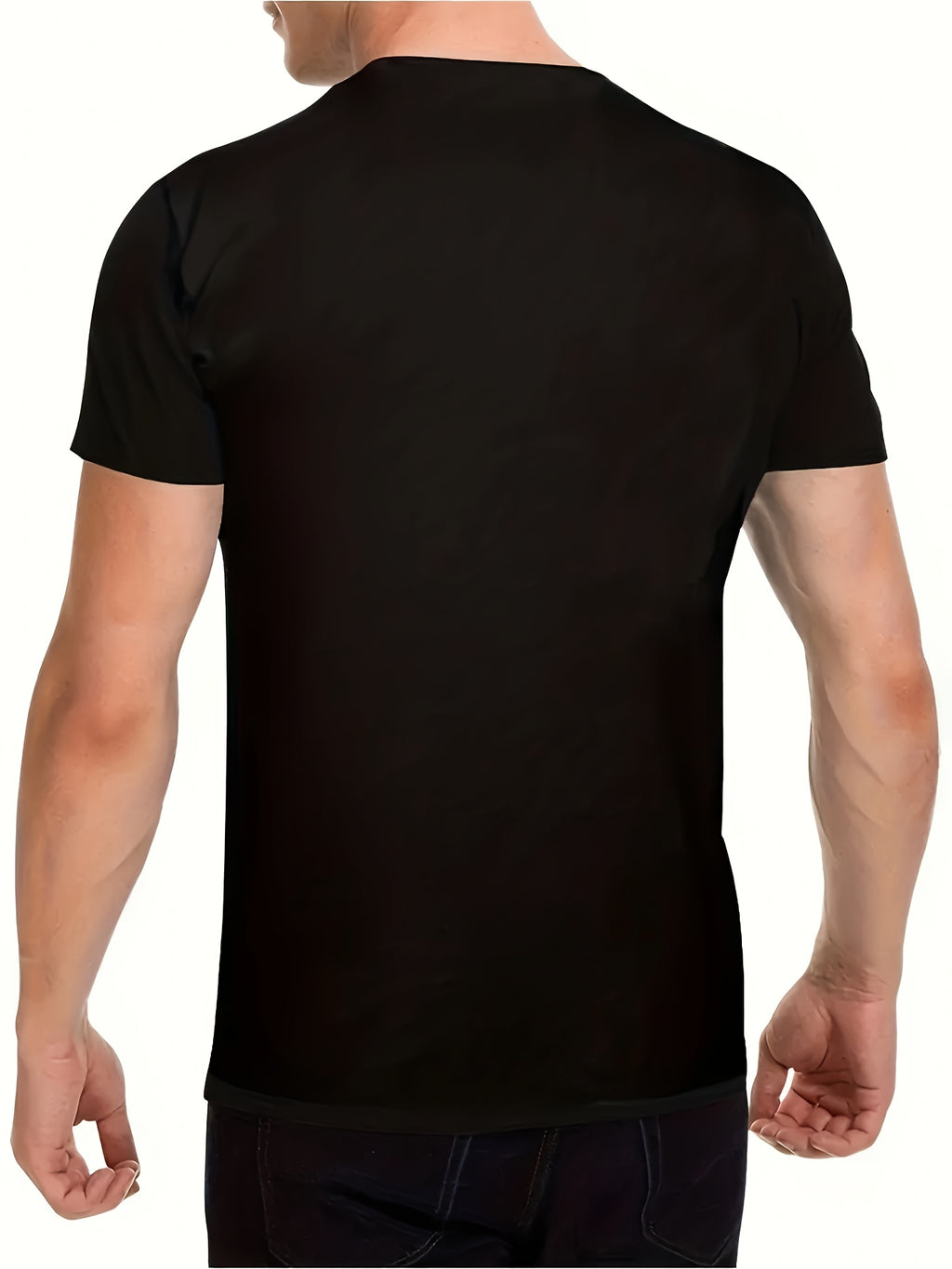 T-shirt décontracté à col rond pour homme, confectionné dans un tissu doux et confortable, avec des manches courtes. C'est le choix idéal pour offrir et parfait pour les sorties ou les voyages.