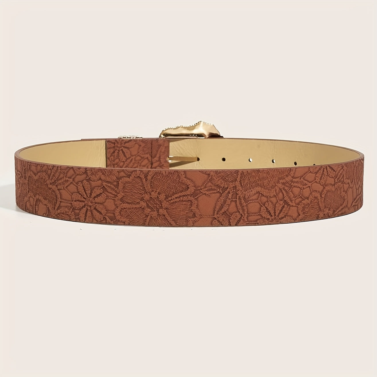 Boho 1pc Women's Western Cowgirl Style Printed Heavy Duty Belt, Perfect for Daily Wear Halloween Summer, School Fall, Autumn, Halloween