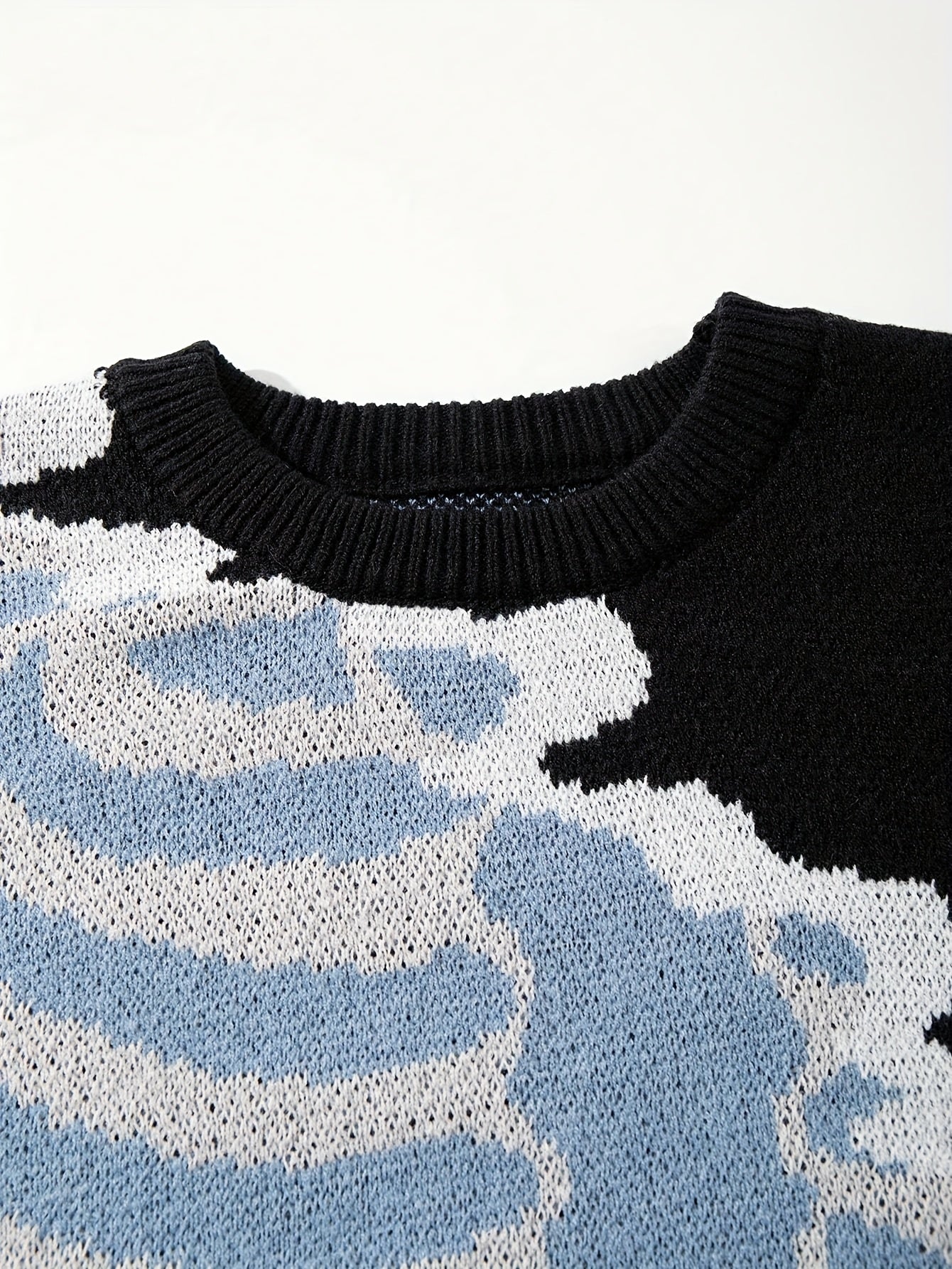 Nouveau pull unisexe décontracté style printemps-automne-hiver, idéal pour les trajets quotidiens, tendance et amusant, en maille jacquard à motif tête de mort, sans manches et col rond.