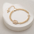 Bracelet religieux vintage et élégant plaqué or 14 carats, orné de zirconiums cubiques. Bijou unisexe, idéal pour la prière quotidienne et la méditation. À porter au quotidien, en cadeau, pour les fêtes, Noël, Halloween ou comme accessoire de mode.