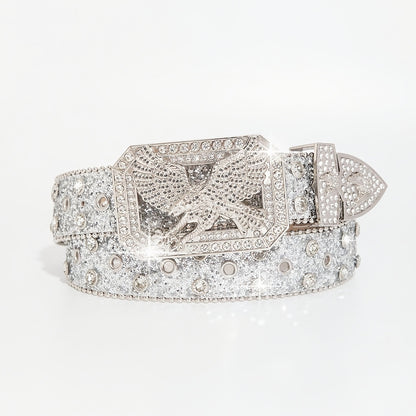 1pc of a Sturdy Rhinestone-Adorned Belt Buckle, Perfect for Everyday Casual Events, Summer Gatherings, Business Occasions, And As a Gift for Boyfriends, Husbands, Fathers, Or Dads. Ideal for Daily Use, Fashion-Forward Teenage