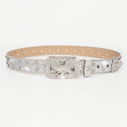 1pc of a Sturdy Rhinestone-Adorned Belt Buckle, Perfect for Everyday Casual Events, Summer Gatherings, Business Occasions, And As a Gift for Boyfriends, Husbands, Fathers, Or Dads. Ideal for Daily Use, Fashion-Forward Teenage