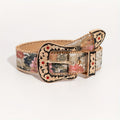 Ensemble 3 pièces style western sculpté avec chemise boutonnée à motif floral et broderie en maille, en denim pour femme, idéal pour les sorties quotidiennes et les robes de soirée, à porter avec une ceinture pour homme