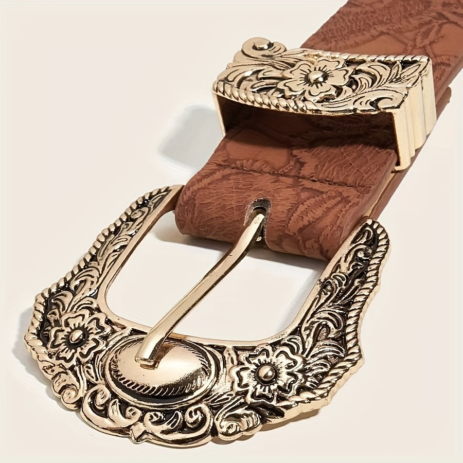 Ceinture bohème imprimée style western cowgirl pour femme (1 pièce), résistante et idéale au quotidien pour Halloween, l'été, l'école et l'automne.